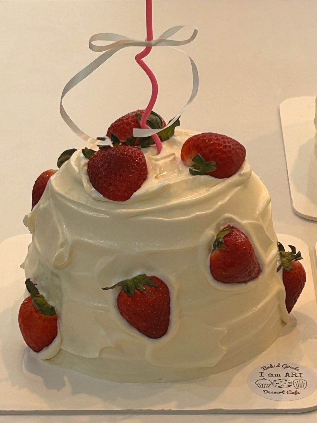 Mod Sytle Cake Strawberry cake_Dome sytle (C) | I am ARI Dessert Cafe